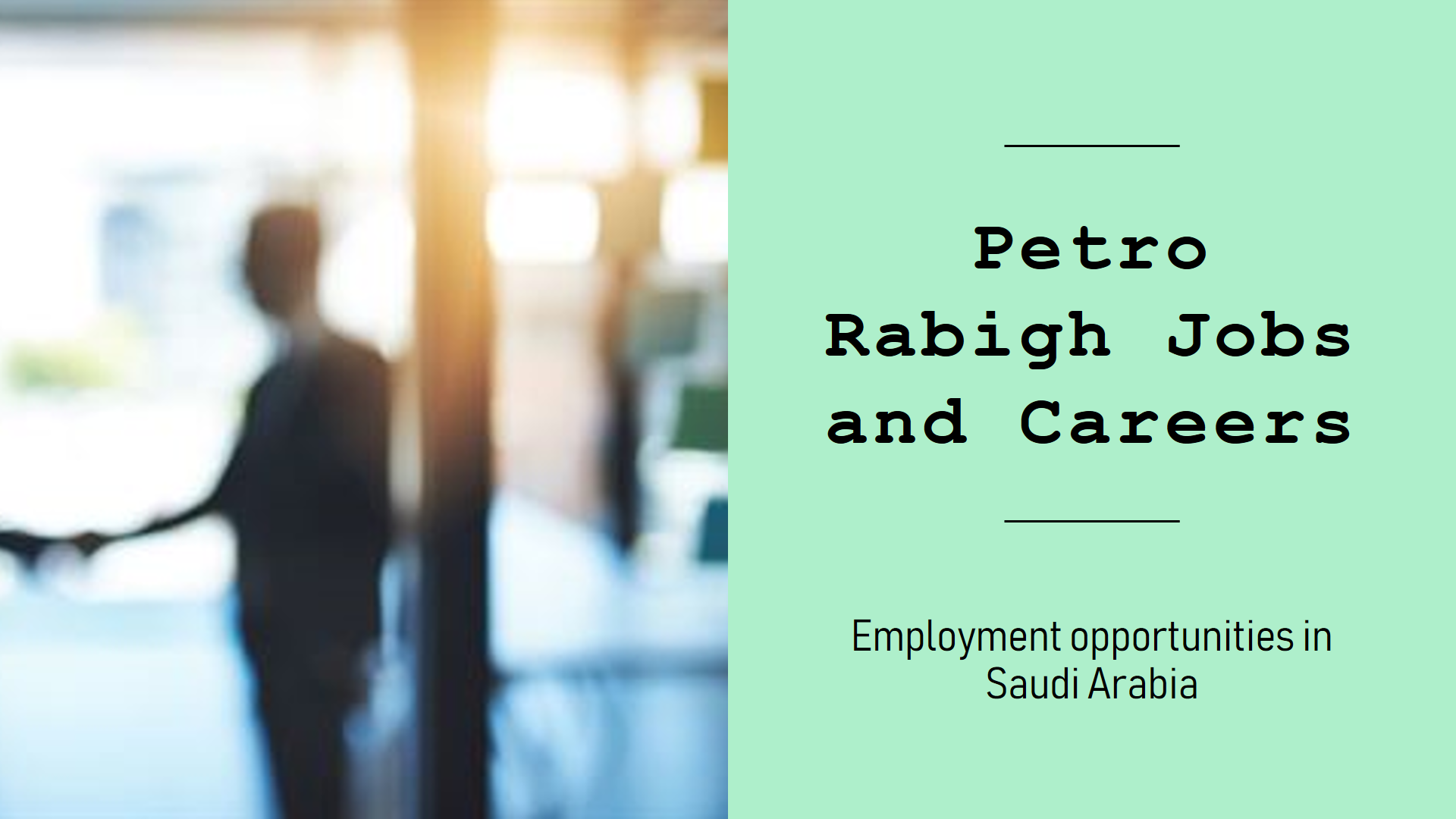 Employment in Saudi Arabia